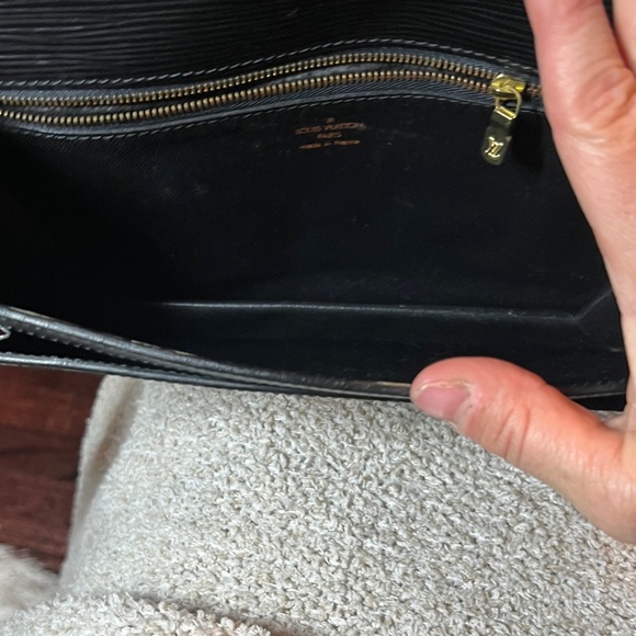 Louis Vuitton Black Clutch with Gold Accents - Picture 9 of 13